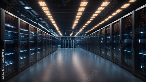 underground room of  database servers AI generated © Freelance
