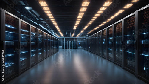 underground room of database servers AI generated