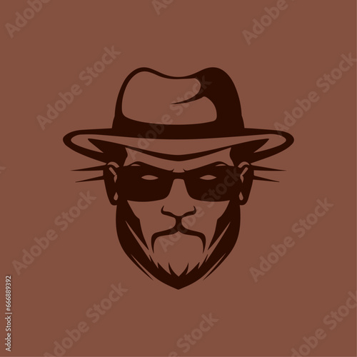 Cool guy or mob guy logo