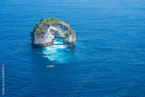 Banah cliff viewpoint on Nusa Penida Island, Bali, Indonesia.
 photo