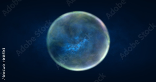 Abstract energy sphere round glowing magical digital futuristic space background