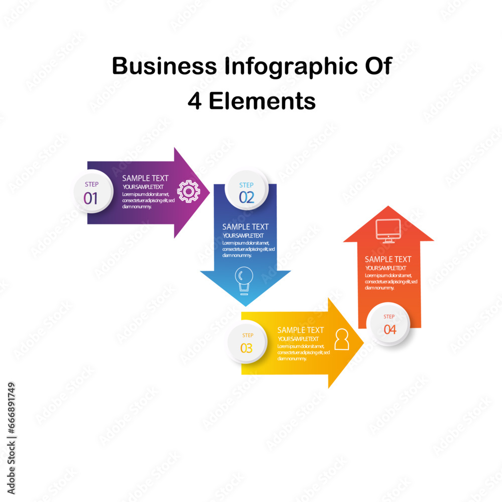 Fototapeta premium Business Process Infographic infographics banner