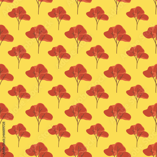 Seamless pattern Autumn leaf border. Gift wrap and scrapbook. Vector illustration for wallpaper  gift paper  fill patterns  web page backgrounds  autumn greeting cards.