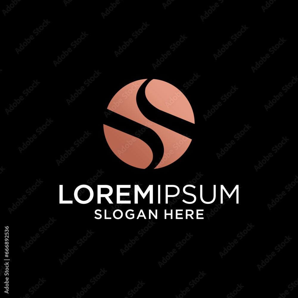 S Letter Logo With Circle Shape. Modern Unique Creative S Logo Design Vector Template