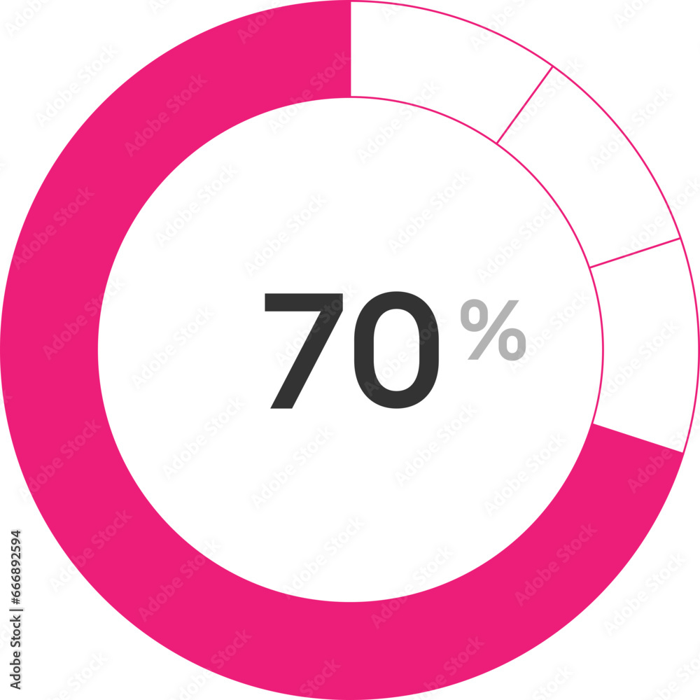 퍼센트 표시가 있는 원형 게이지 벡터 시리즈