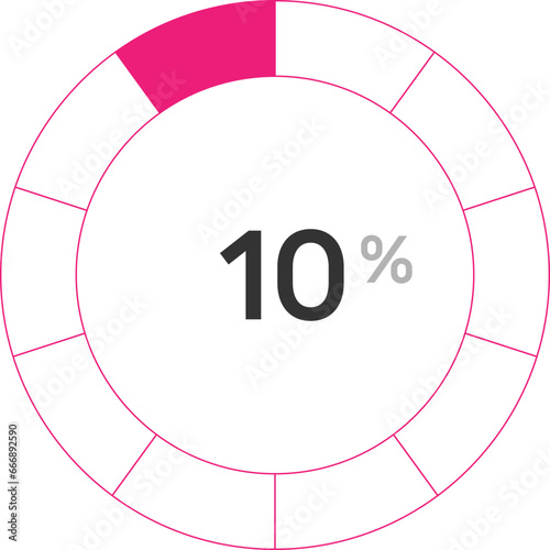 퍼센트 표시가 있는 원형 게이지 벡터 시리즈