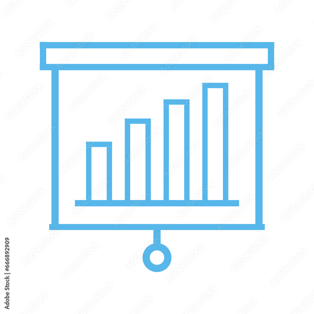 Bar Graph Presentation Icon Blue Bar Graph Presentation Icon Blue