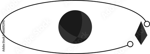 양자 원자 회전 벡터 일러스트