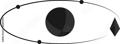 양자 원자 회전 벡터 일러스트