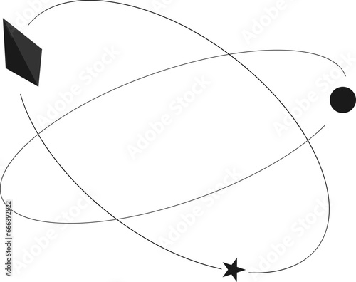 양자 원자 회전 벡터 일러스트