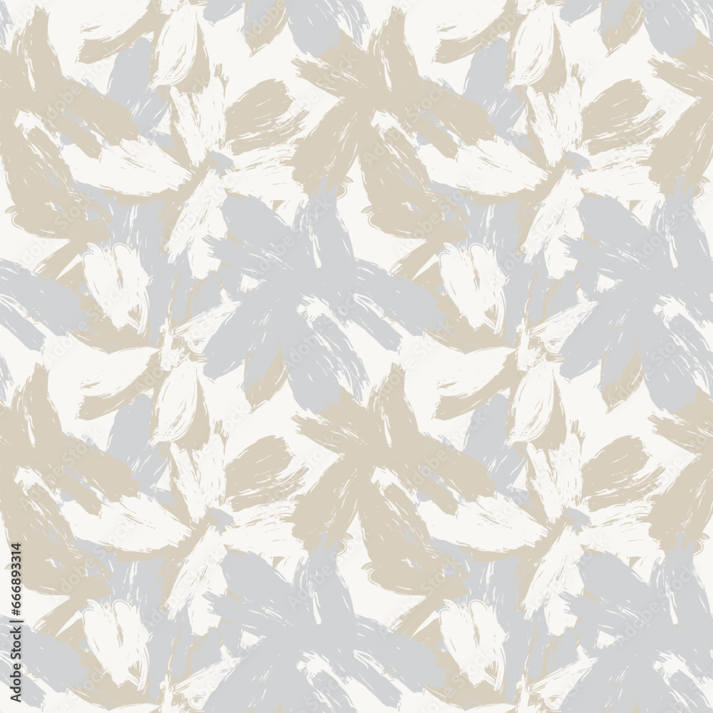 Neutral Colour Abstract Floral Seamless Pattern Design Neutral Colour Abstract Floral Seamless Pattern Design