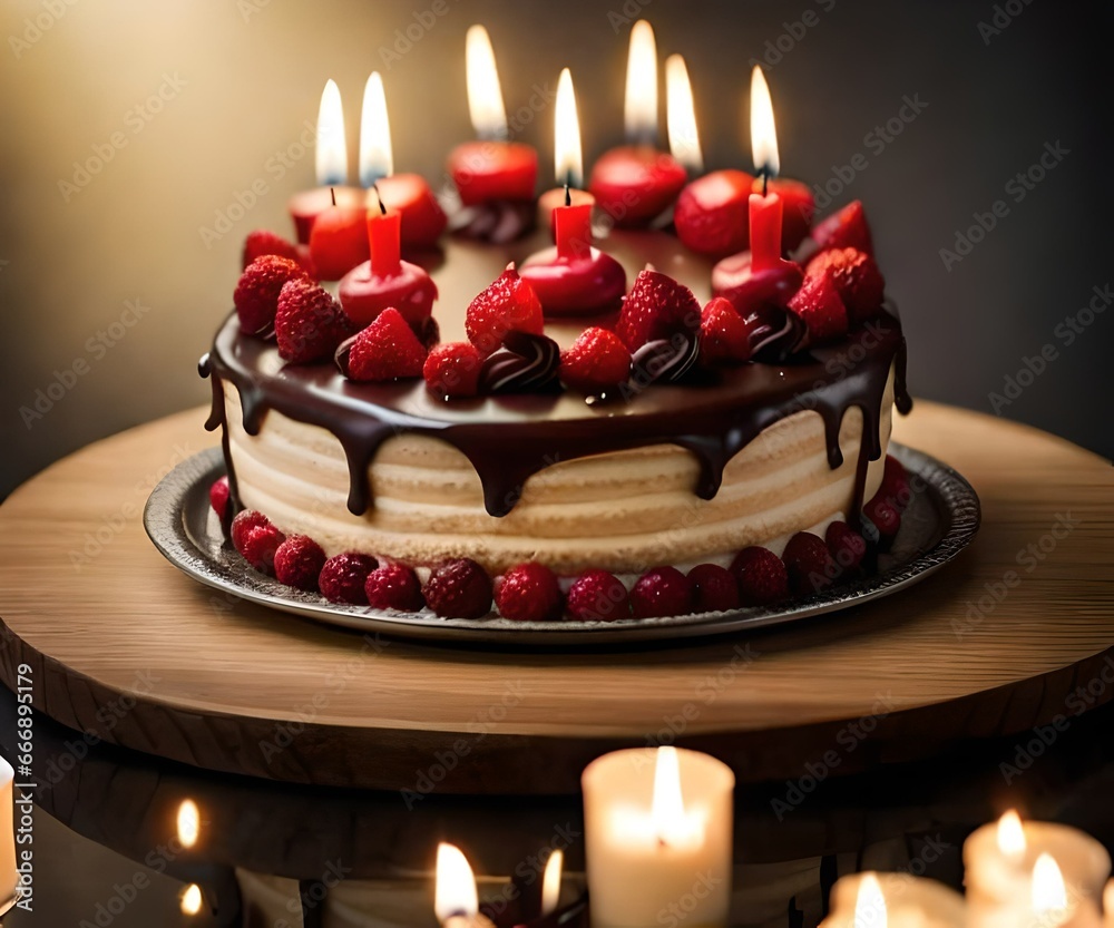 birthday cake with candles birthday cake with candles