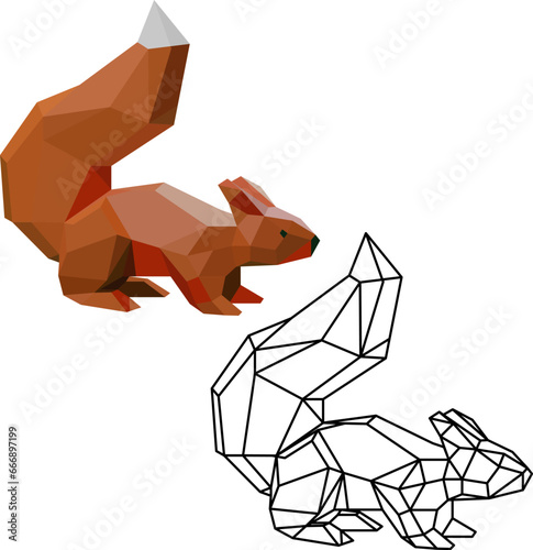 geometric squirrel from triangles