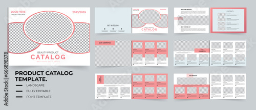 Beauty product catalog design for ladies or landscape cosmetics catalog design