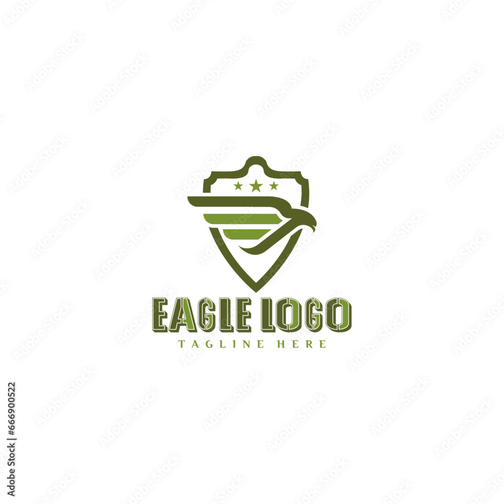 Eagle logo with white background. Eagle logo with white background.