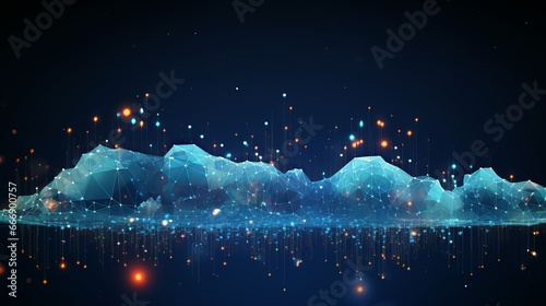 abstract cloud computing connection technology: digital innovation in the sky