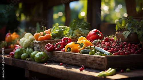 fruits and vegetables in the market
