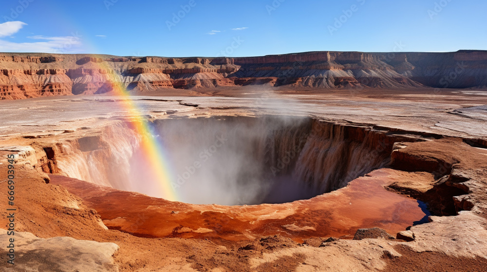 Fototapeta premium grand prismatic spring HD 8K wallpaper Stock Photographic Image 