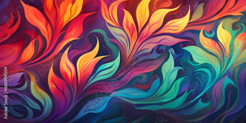 abstract colourful floral flame background art © sam