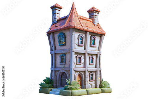 Cartoon home background Mage Tower high quality 3d render