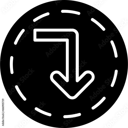 Turn Down Icon