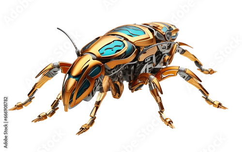 3D Pronghorn Beetle Robot on Transparent background © MatPhoto
