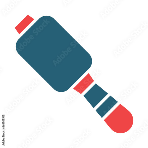 Lint Roller Glyph Two Color Icon Design