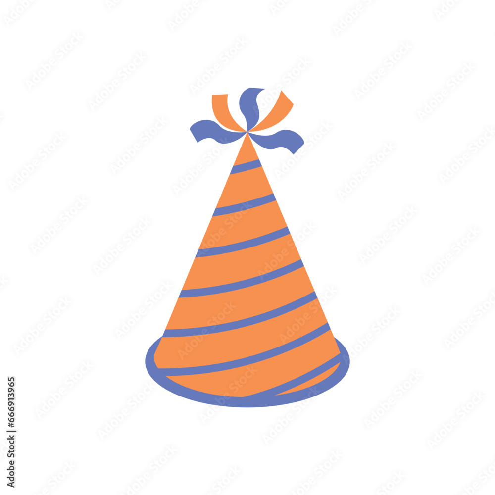 Festive hat on your head for birthday, new year and other holidays. Vector illustration Festive hat on your head for birthday, new year and other holidays. Vector illustration