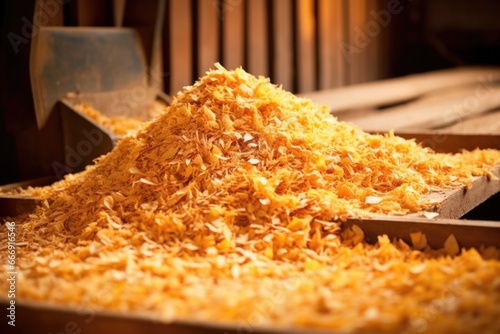 fragrant wood shavings used in incense production