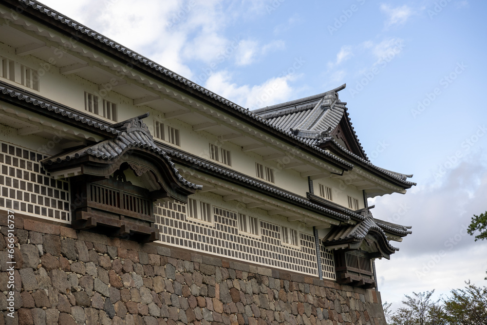 Scenery of the Kanazawa castle park in Kanazawa, Japan Scenery of the Kanazawa castle park in Kanazawa, Japan
