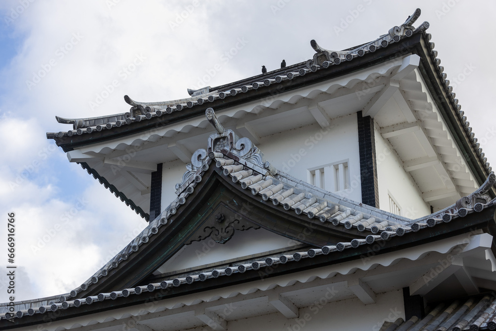 Scenery of the Kanazawa castle park in Kanazawa, Japan