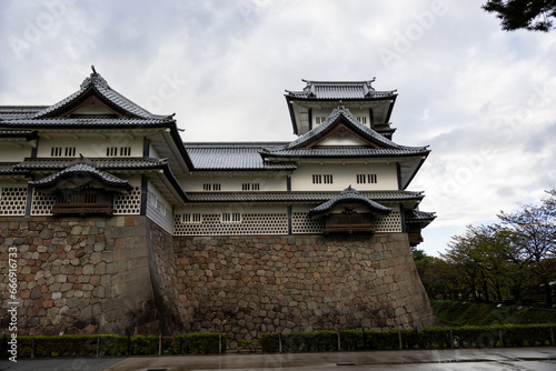 Scenery of the Kanazawa castle park in Kanazawa, Japan