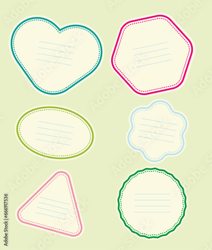 colorful frames , stickers for scrapbooking
