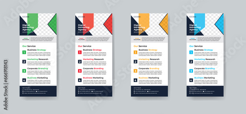 Modern creative corporate business dl flyer or rack card layout concept background flyer brochure cover template for grow up your business to the next level