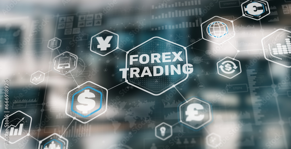 Forex trading concept. Online trading and consulting. Finance background
