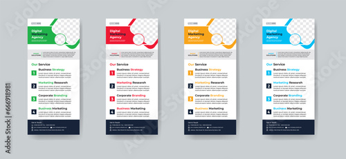 Modern creative corporate business dl flyer or rack card layout concept background flyer brochure cover template for grow up your business to the next level