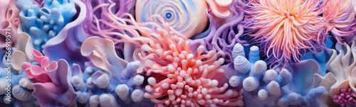 Sealife pink coral banner