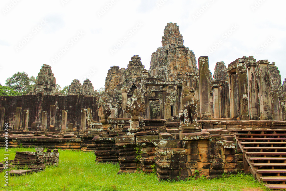 Bayon is a well known khmer temple at Angkor in Cambodia Bayon is a well known khmer temple at Angkor in Cambodia