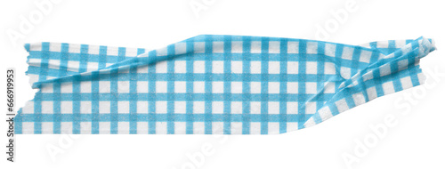 light blue patterned sticker paper tape isolated on transparent background.