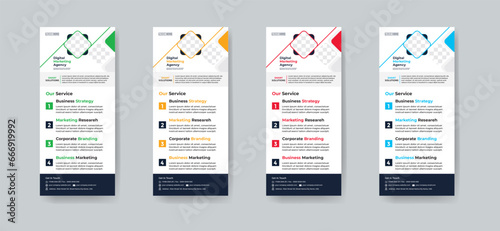 Modern creative corporate business dl flyer or rack card layout concept background flyer brochure cover template for grow up your business to the next level