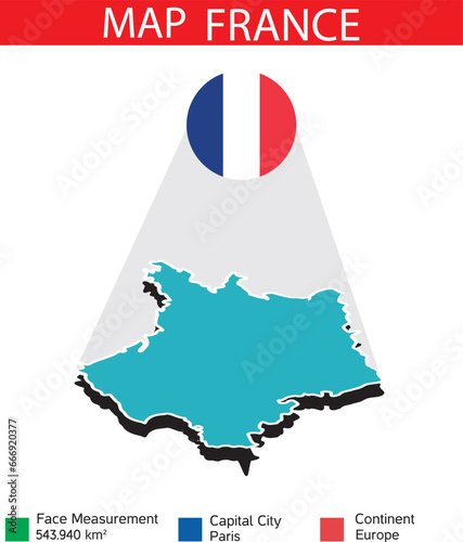 France map area vector illustration flag geography
