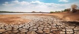 Climate change and global warming have caused a drought resulting in famine and dehydration