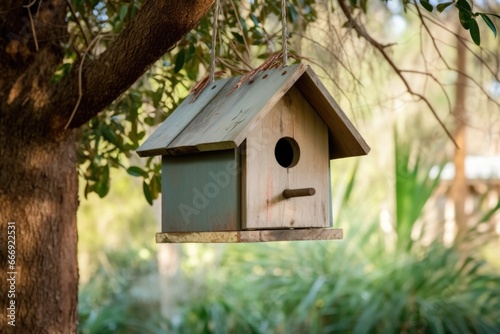 a single birdhouse home to variety of bird species