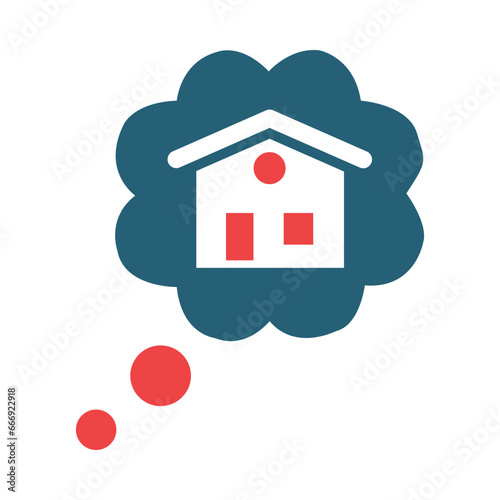 Dreams Glyph Two Color Icon Design