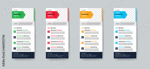 Modern creative corporate business dl flyer or rack card layout concept background flyer brochure cover template for grow up your business to the next level