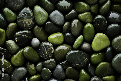 illustration of old green stones texture background. Created with Generative AI