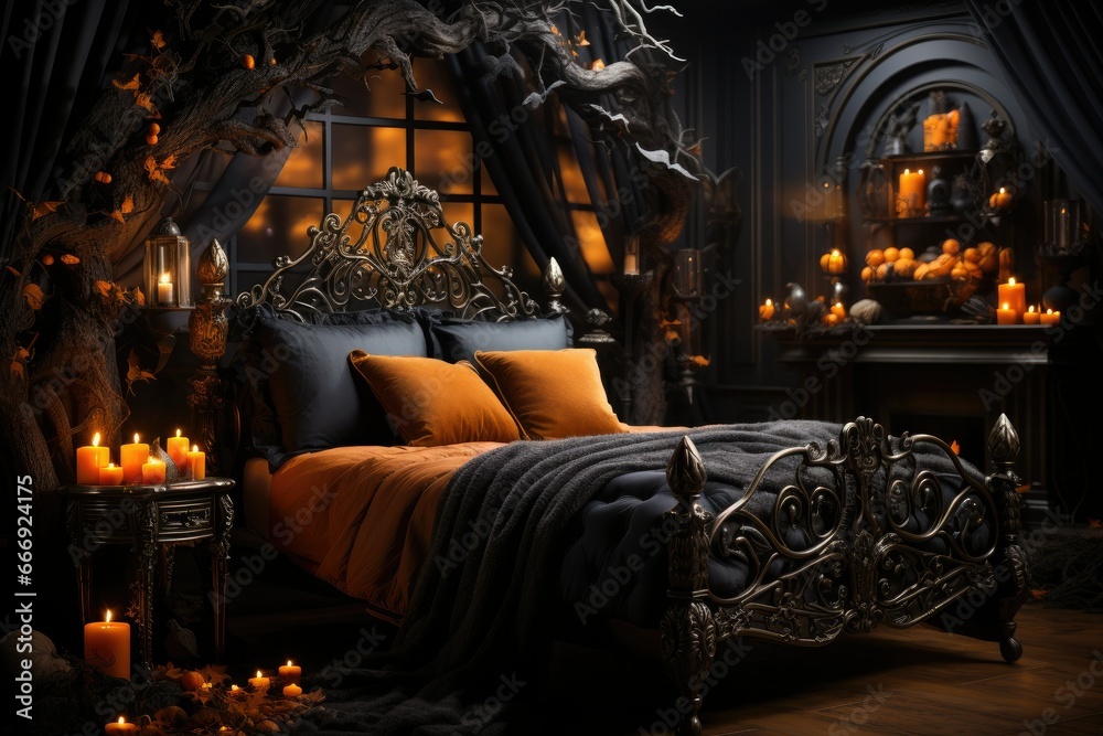 fotostudio Background halloween bedroom blur