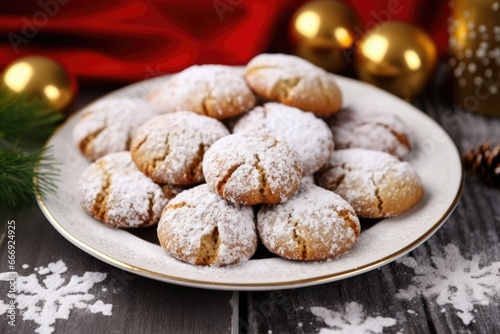 a plate of freshly baked christmas cookies