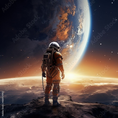 astronaut in space generated by AI