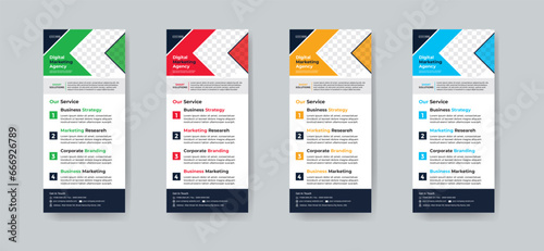 Modern creative corporate business dl flyer or rack card layout concept background flyer brochure cover template for grow up your business to the next level